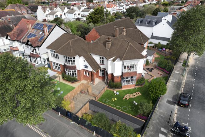 Hove nursery exterior, aerial view